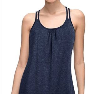 Woman’s Navy Blue Racerback Tank Top
